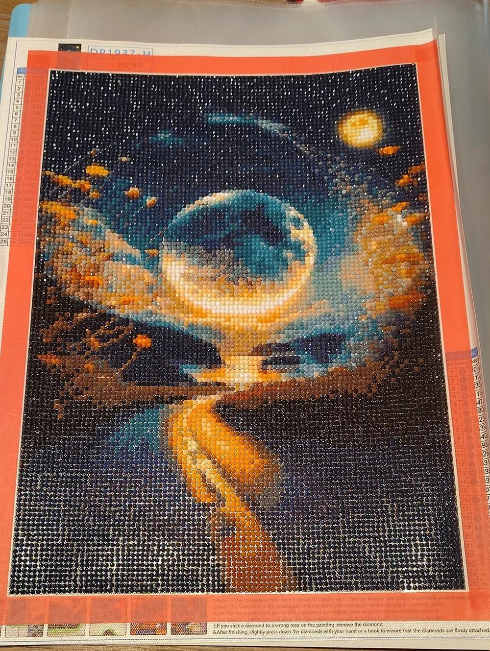 Dreamscape Moon River Wall Art - Blue & Gold